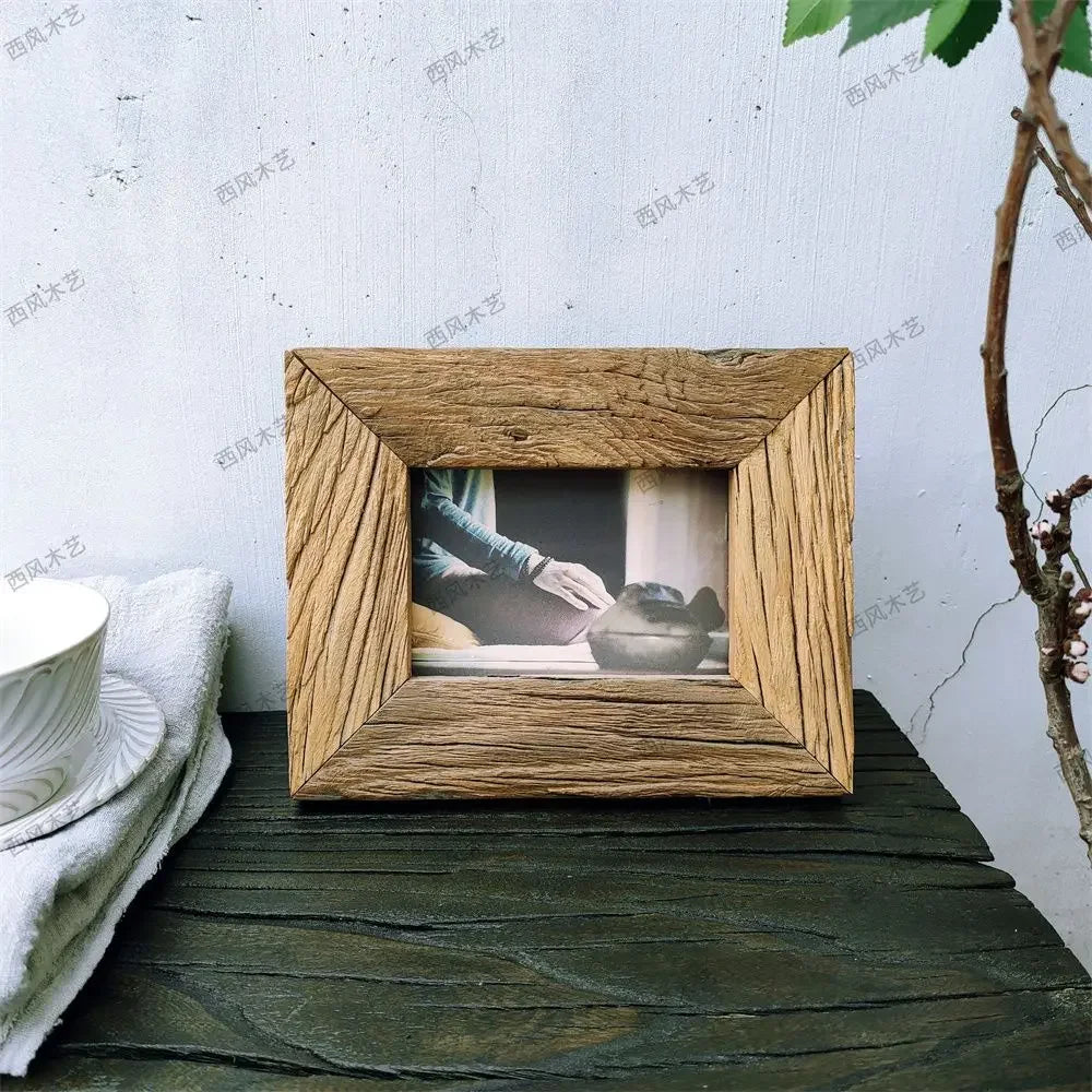 Photo frame in solid wood vintage style patinated - view 5