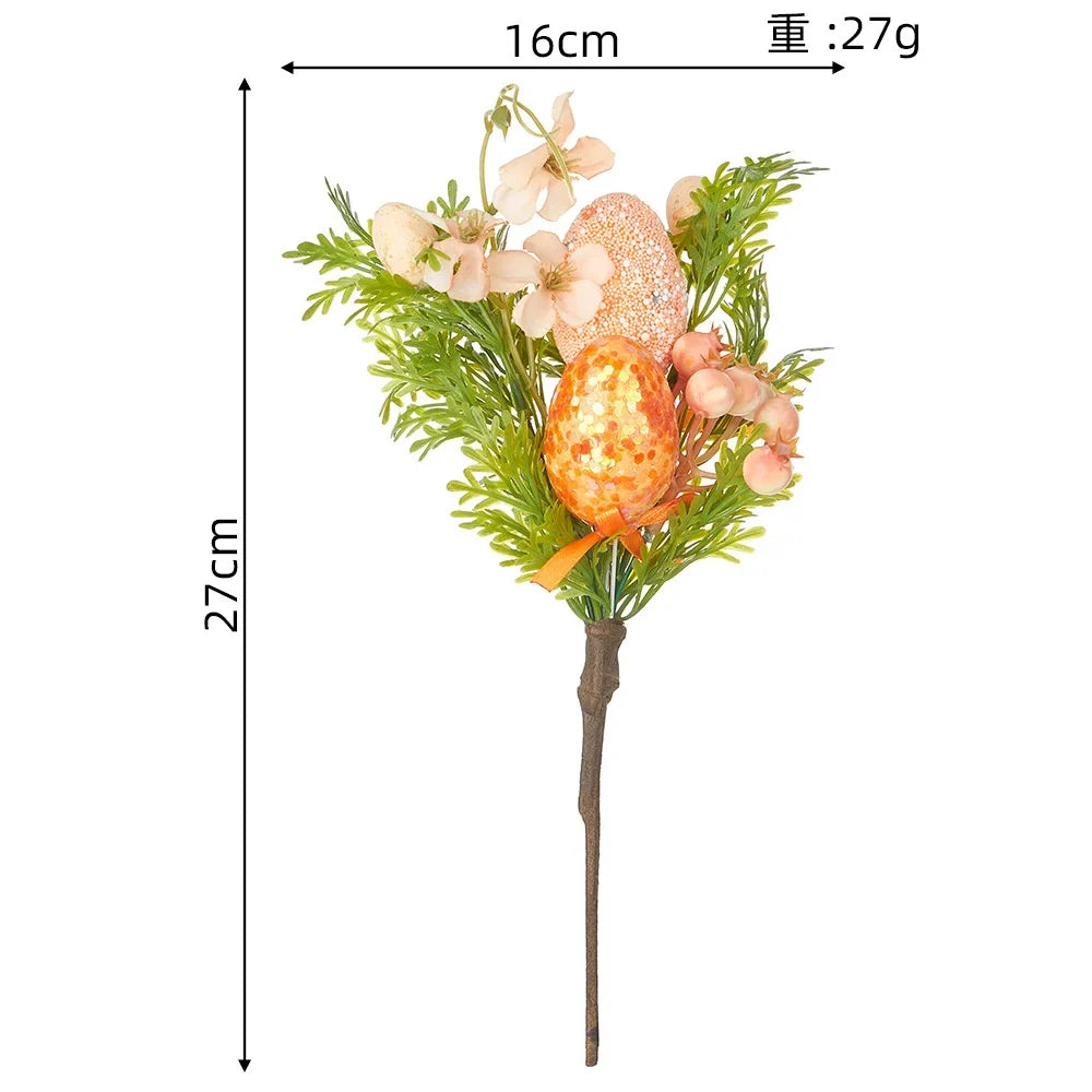 Easter egg branch for floral decorations and garden - Orange