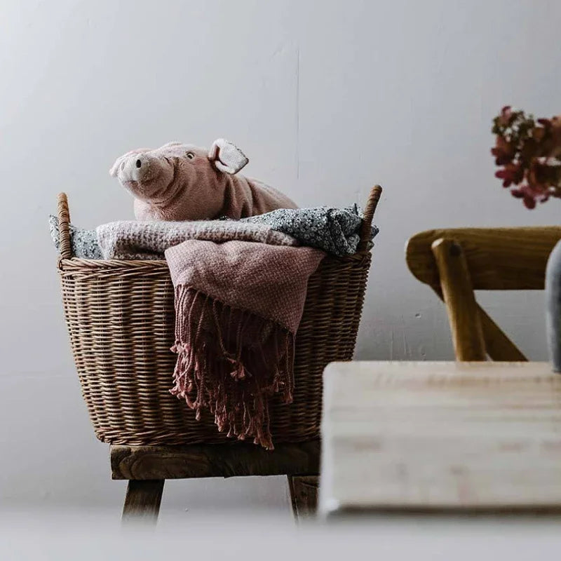 Natural multifunctional rattan cloth basket for storage and organization - view 5