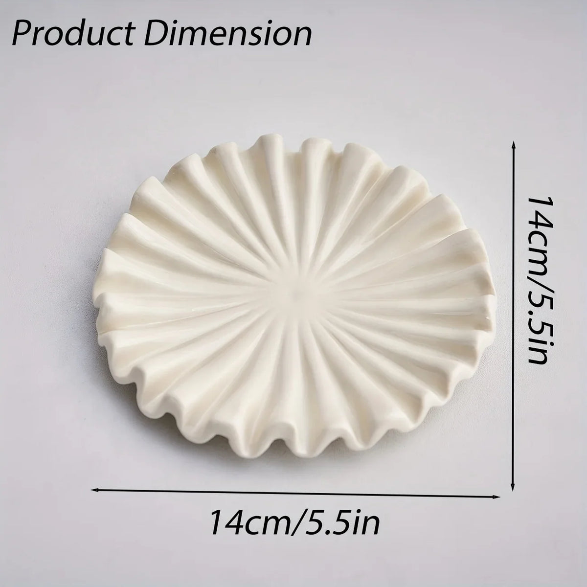 Elegant jewelry tray in modern festive ceramic design - White
