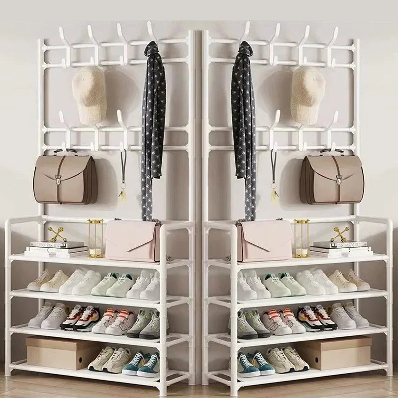 Organizer of clothing shoes and hats to ride yourself - 2PC 4L-White