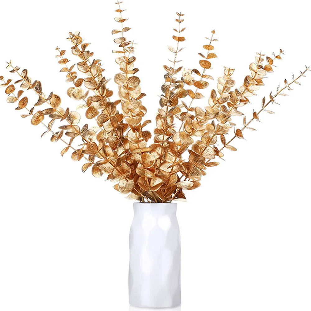 Set of 5 Artificial Eucalyptus Stems for Floral Decor, Design 1