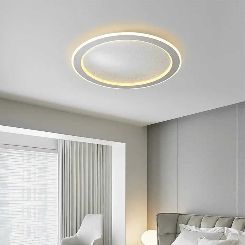 Modern LED ceiling lamp in the shape of a ring for interior decoration - view 5