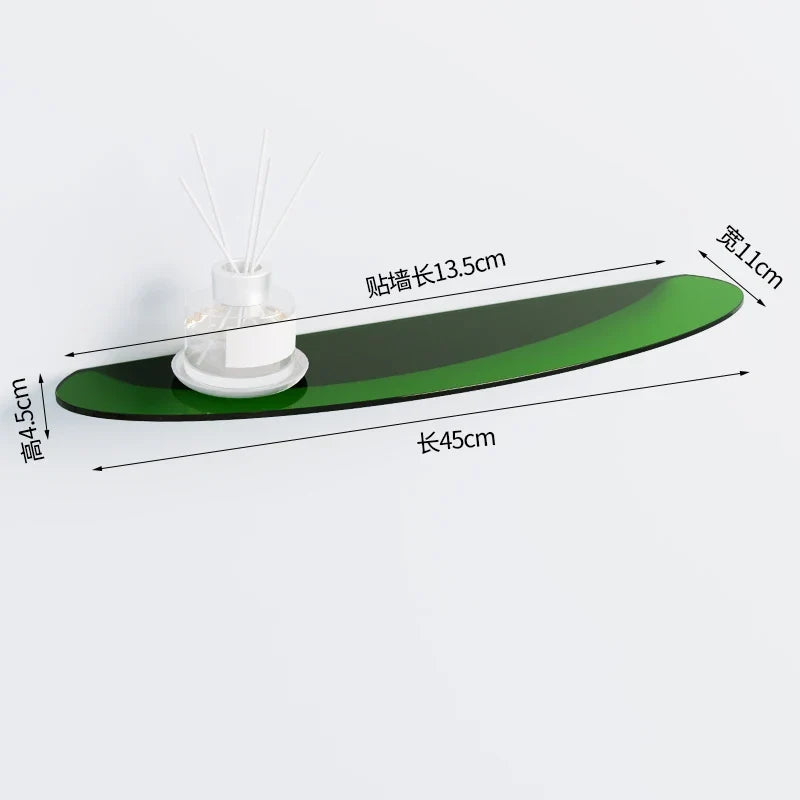 Acrylic floating shelf for modern invisible storage - 45x11cm 1