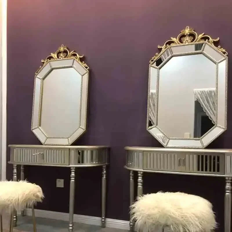 Nordic hanging decorative mirror for elegant makeup - view 5