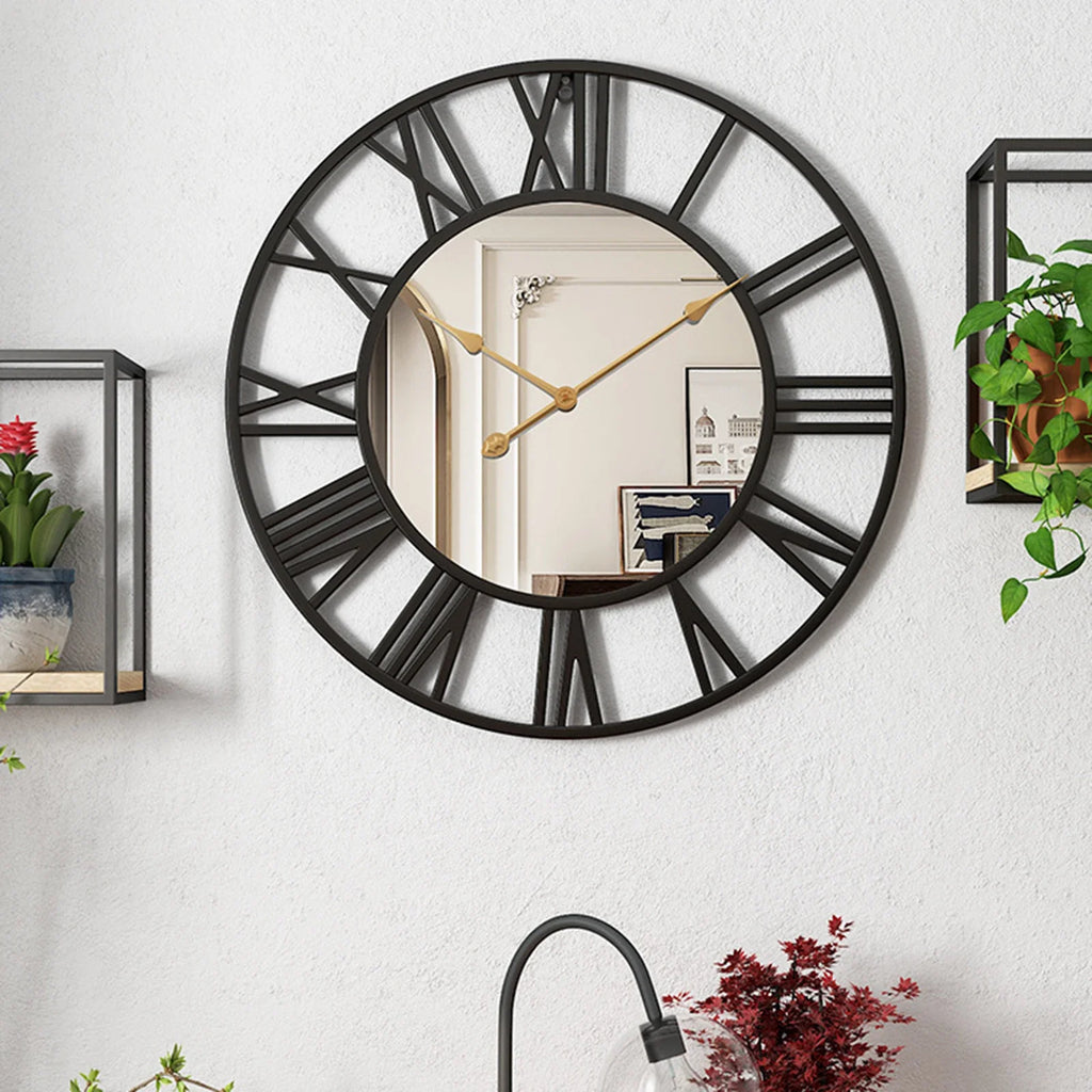 Decorative wall clock with 12 hours display and Roman numerals - view 4