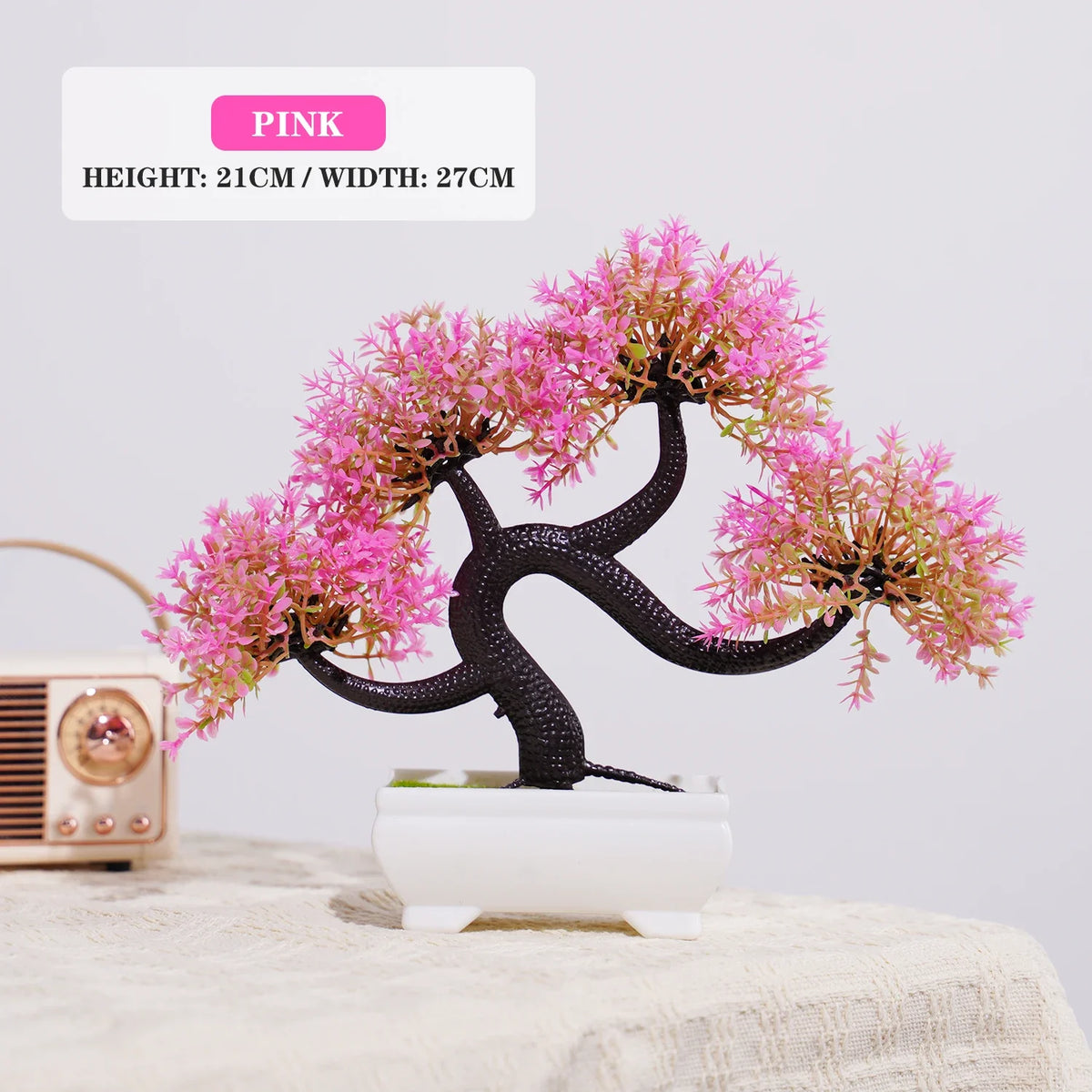 Artificial plants bonsai small tree interior and exterior decoration - PJ33-04 / With Pot