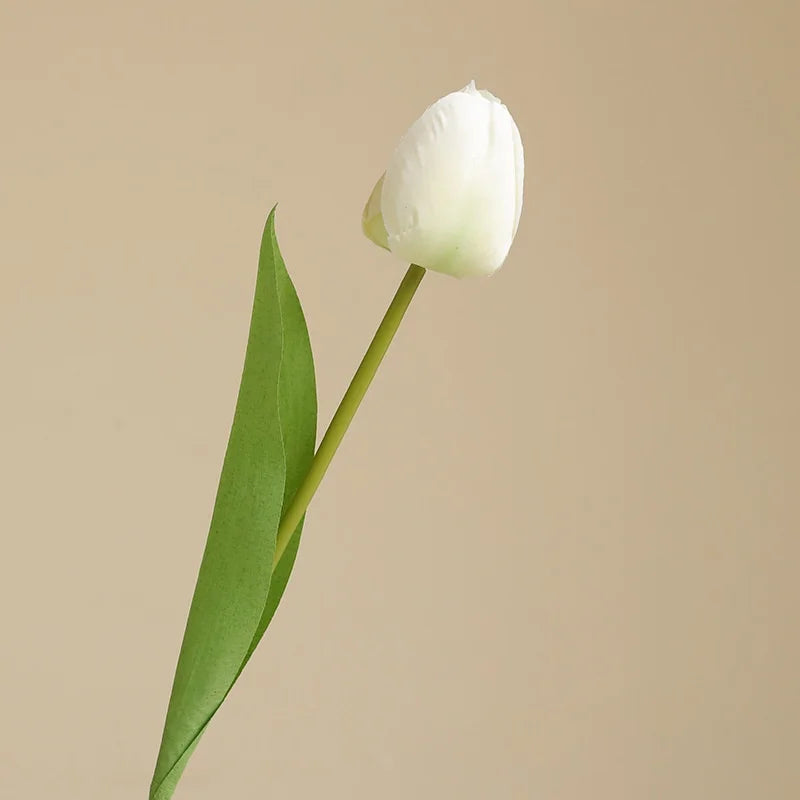 Silk tulip passover decoration for wedding and spring - White Green