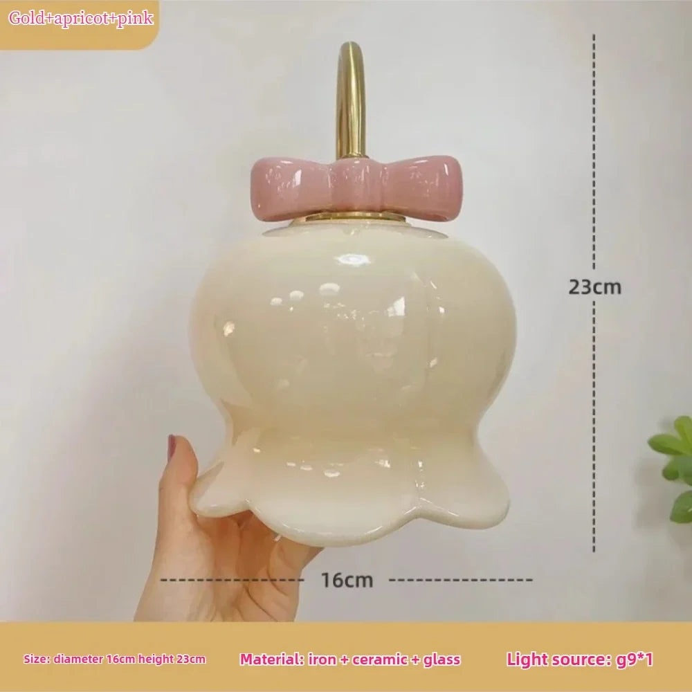 Single led wall sconce with knot for creative wall decoration - B / Warm Light
