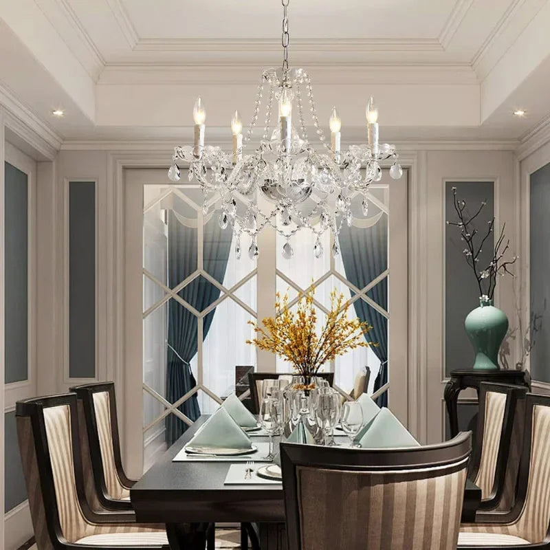 Chandelier in modern crystal for elegant and bright decoration - view 7