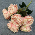 Bouquet of artificial rose wines for wedding and garden decoration - Champagne Pink