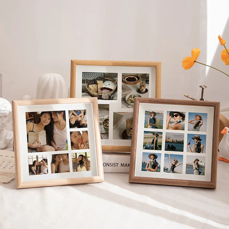 Vintage wooden picture frame for wall decoration