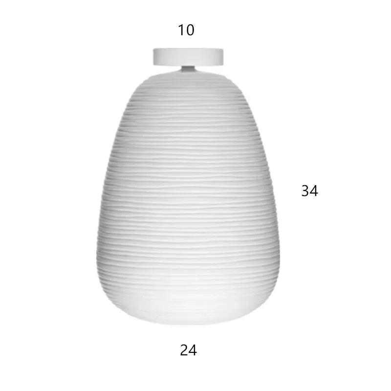 Modern Japanese style glass led pendant light for elegant interior - BD24H34 / Warm White