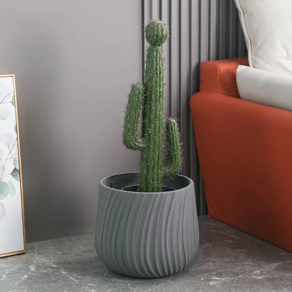Silicone Mold for Concrete Planters in Plum, Khaki or Gray - view 3