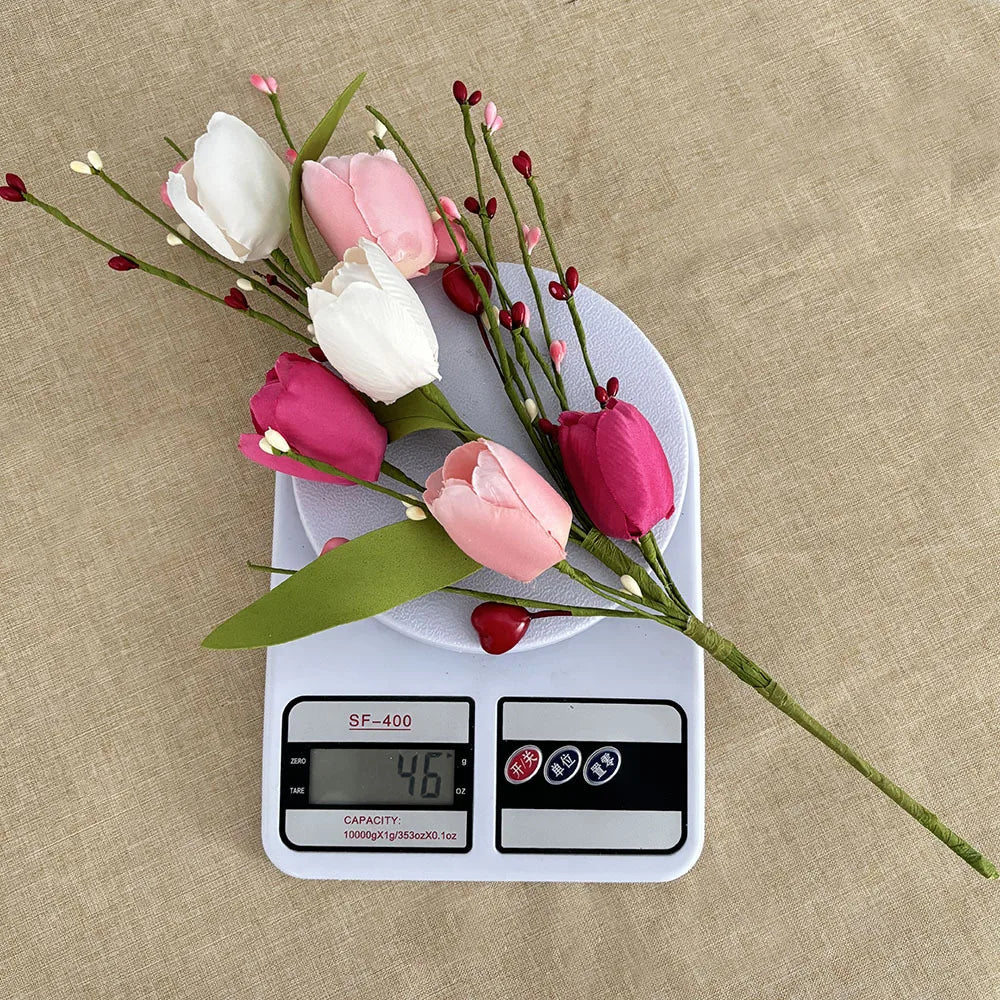 Artificial tulip floral decoration for the saint-valentine - view 2