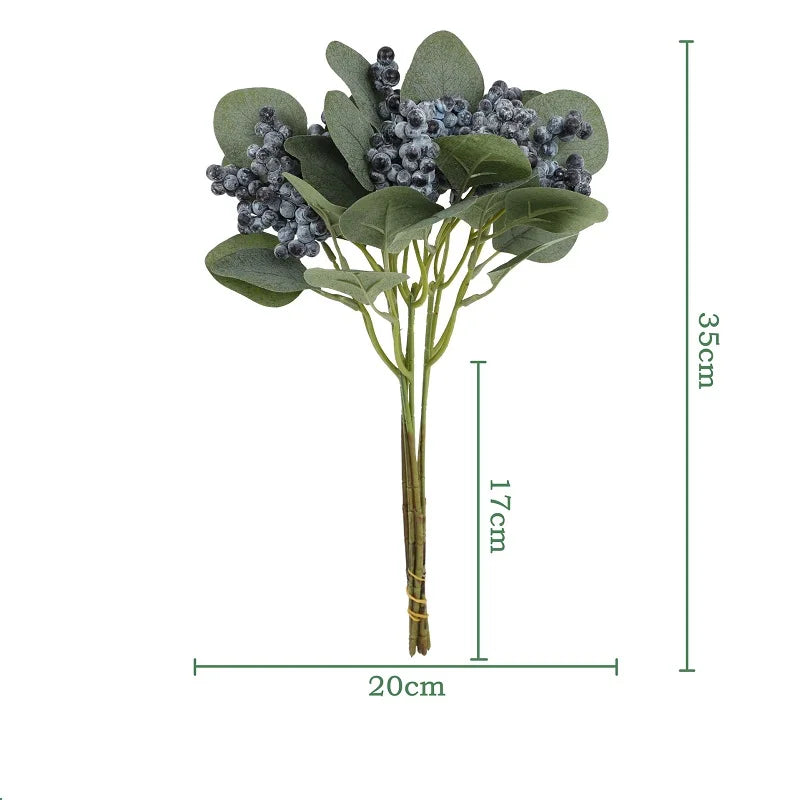 Artificial plants decorative bouquet for wedding and garden - 608 Myrtilles