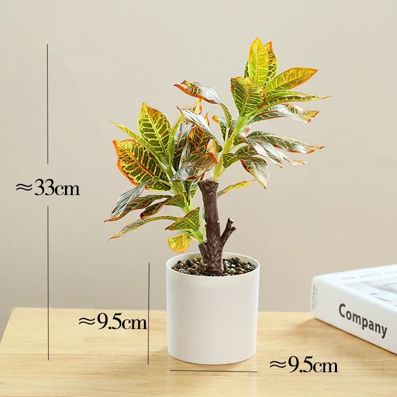 Artificial plant in bamboo pot monstera for office and home decor - view 3