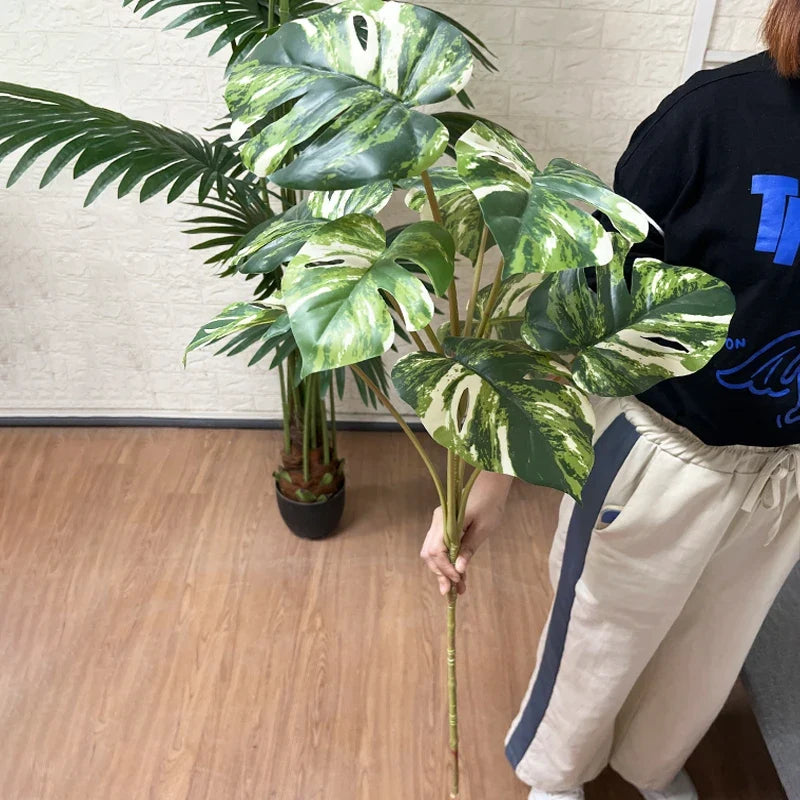 90 cm Artificial Monstera Plant with Turtle-Shaped Leaves
