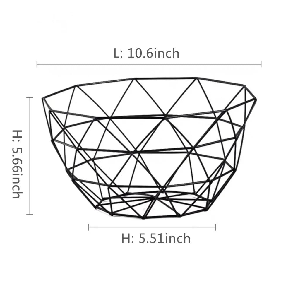 Metal basket for fruit vegetable bread and snacks - D1