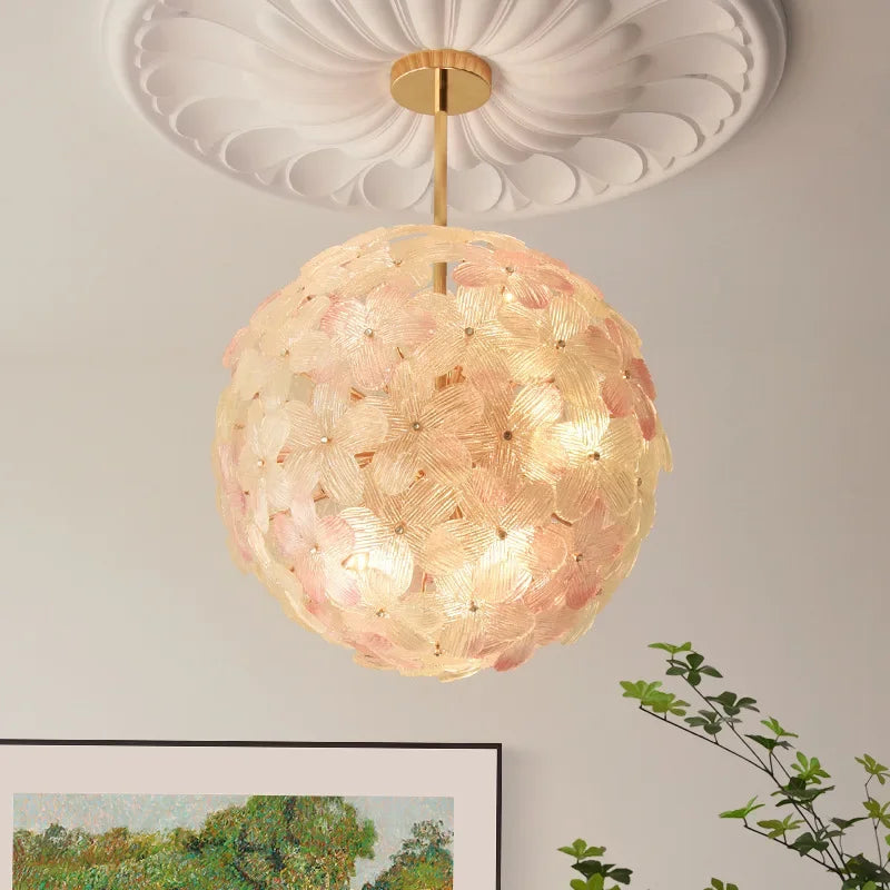 Modern glass pendant light for retro design interior decoration