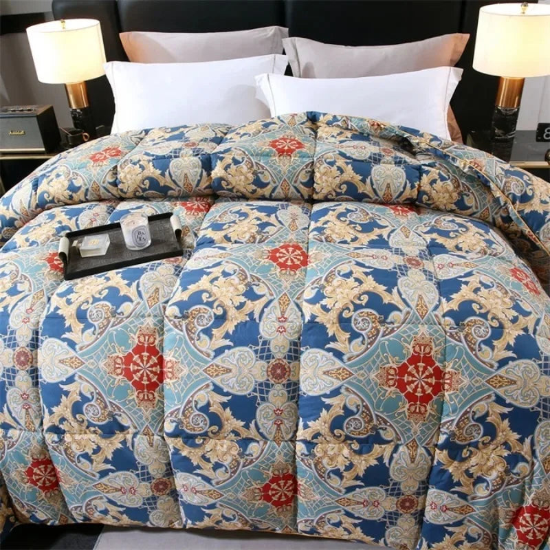 New 95 printed hotel down quilt thickened warm white goose down winter quilt , easy temperature locking - view 3