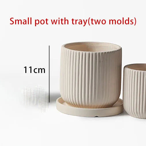 Silicone mold for creative cement flower pot - FOUND Gray