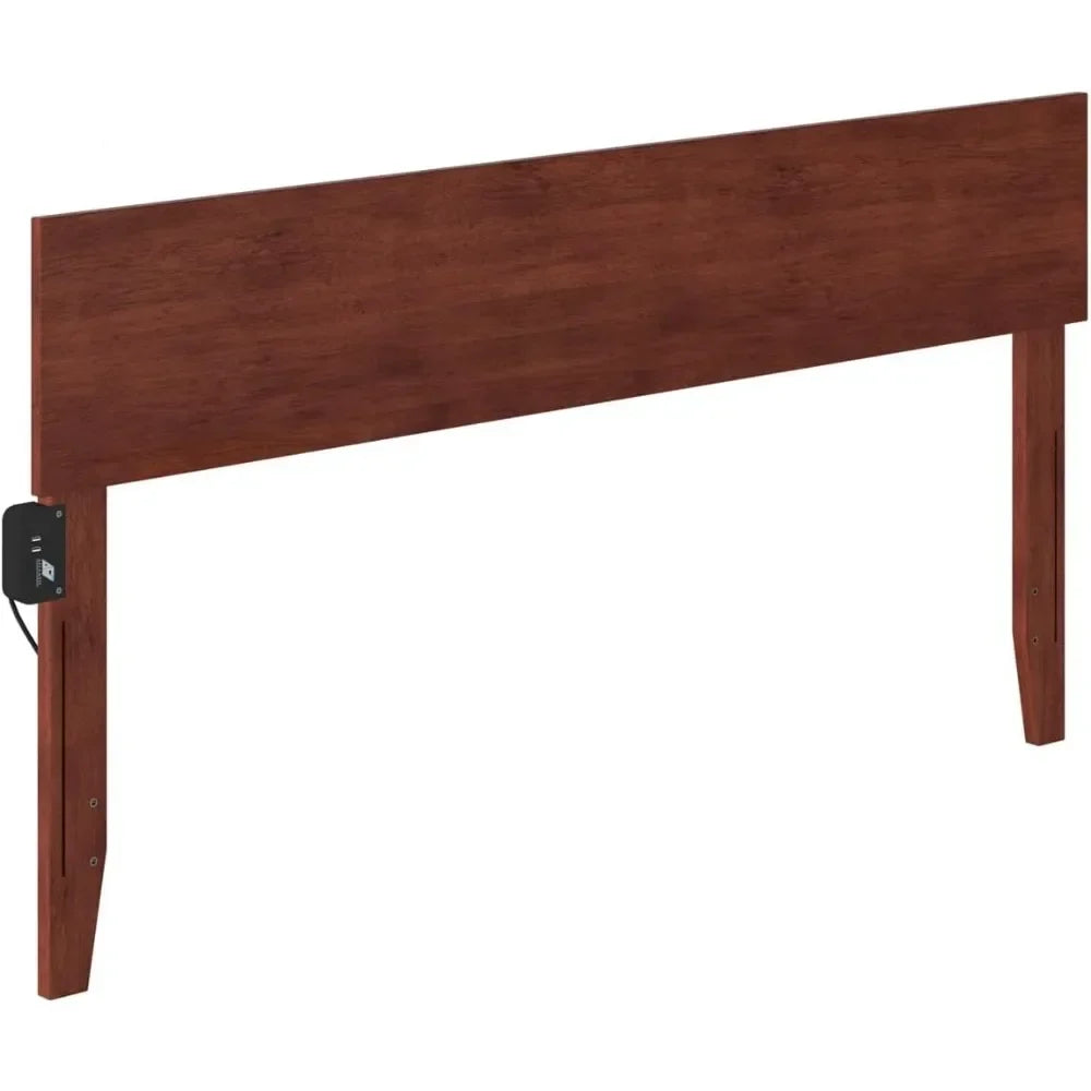 Queen Size Headboard, Walnut, Modern Solid Wood Headboard - Full