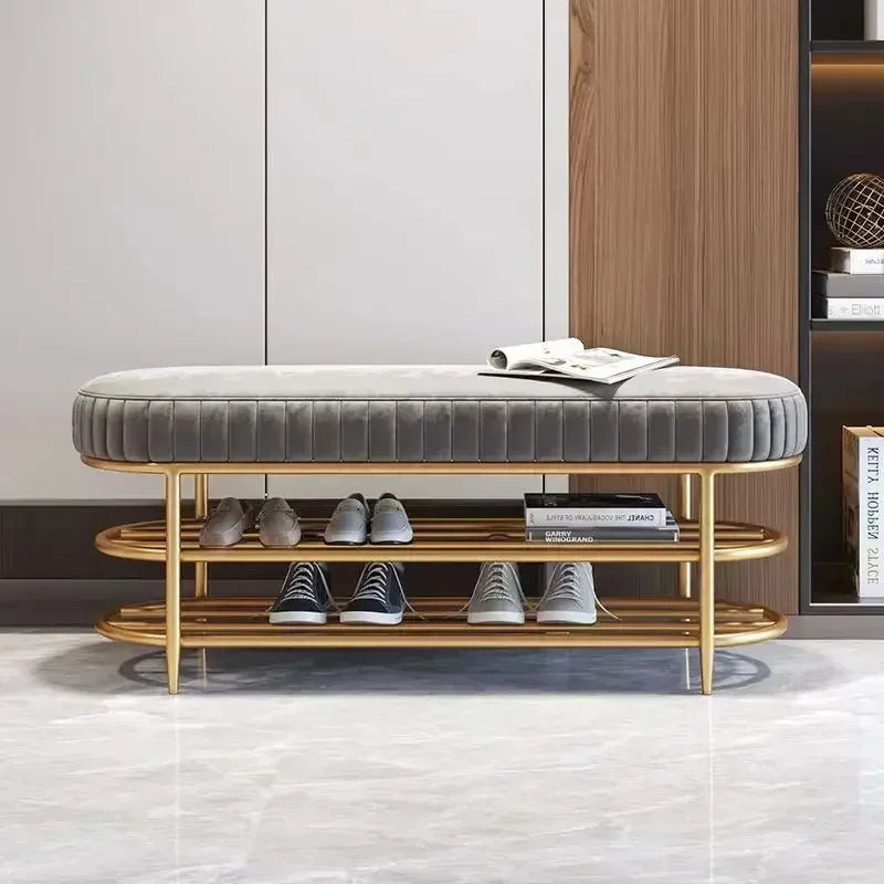 Design stool for entry and storage shoes - Flanelle-120cm