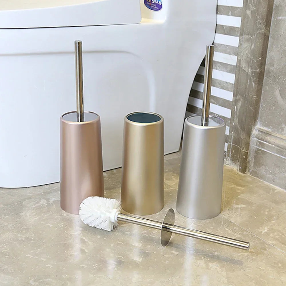 Toilet brush with long handle soft hair without dead end - view 4