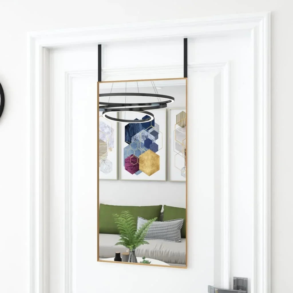 Decorative door mirror in glass and aluminum - view 5