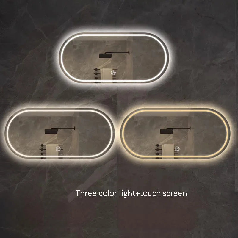 Intelligent elliptic mirror light anti-foam three colors wall - 50x70cm 4