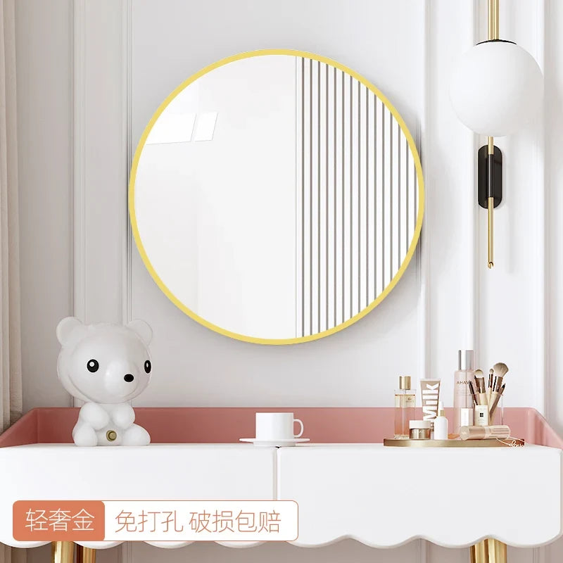 Round Nordic decorative mirror for bathroom - 40 40cm 1