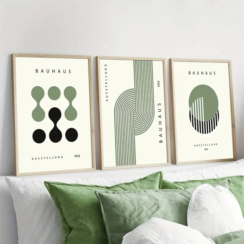 Bauhaus-Style Abstract Geometric Canvas Print, Style One