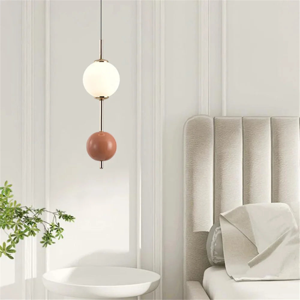 Minimalist led pendant light in the shape of a gourd for interior decoration - view 4
