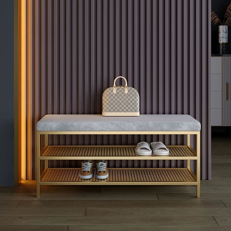 Modern design metal shoe shelf for elegant storage - view 4
