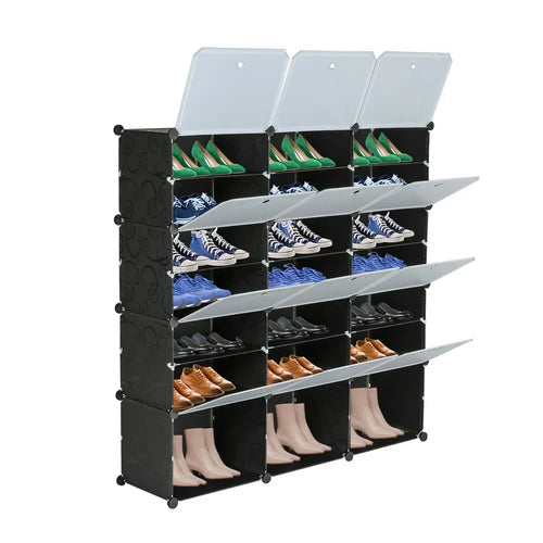 7-Tier Expandable Shoe Rack, Holds 42 Pairs