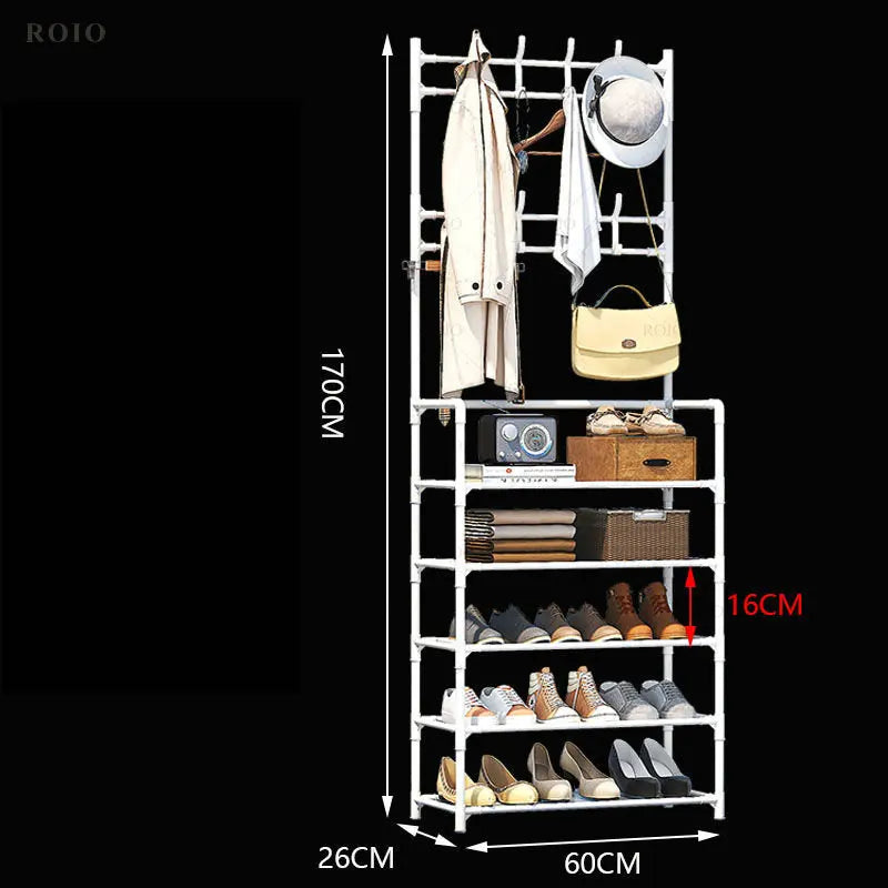 Shoe shelf coat rack and clothing organizer - W5-60