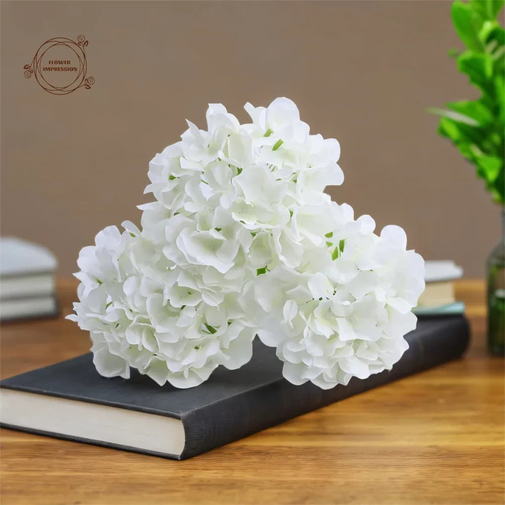 10 artificial hortensia heads for festive decoration - view 4
