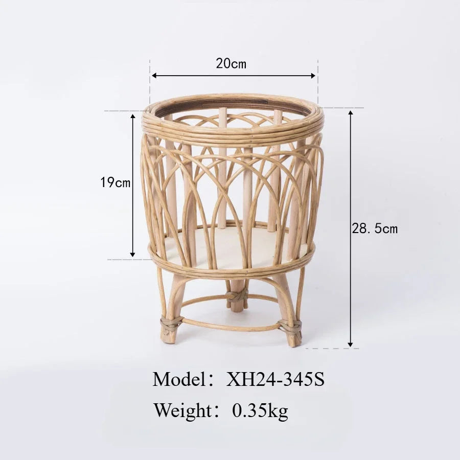 Flower pot in rattan creative bamboo support - XH24-345S