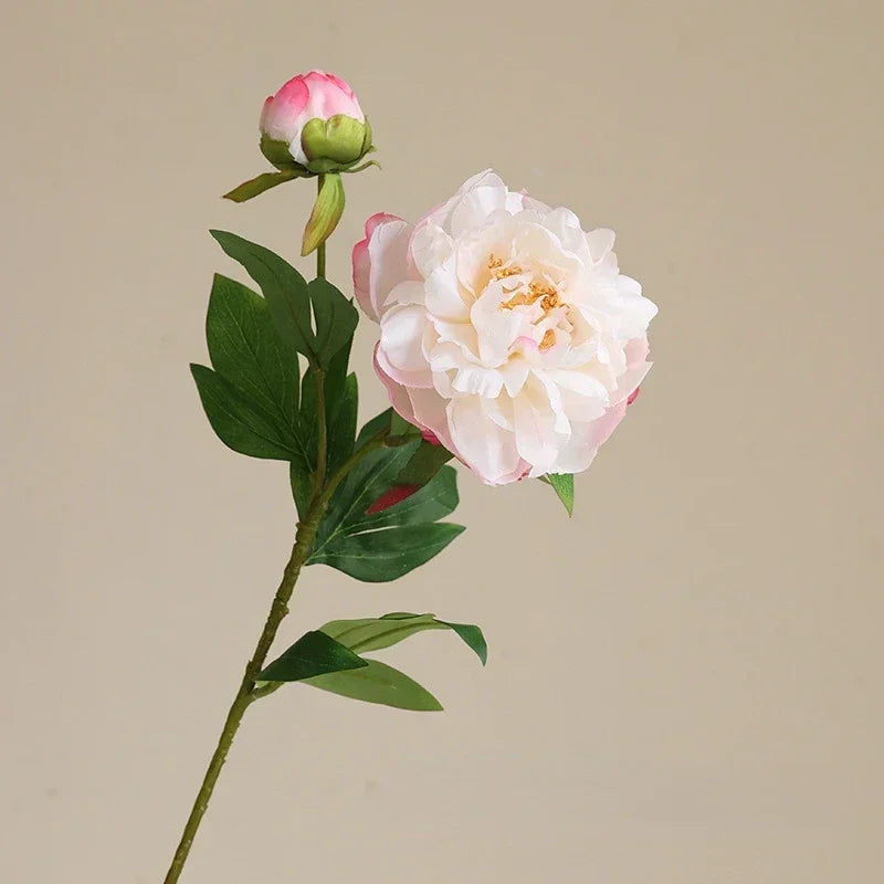 Artificial silk flowers for coffee decoration and restaurant - Light Powder / 6 Pieces