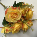 Artificial rose bouquets for interior and exterior decoration - Bright Yellow