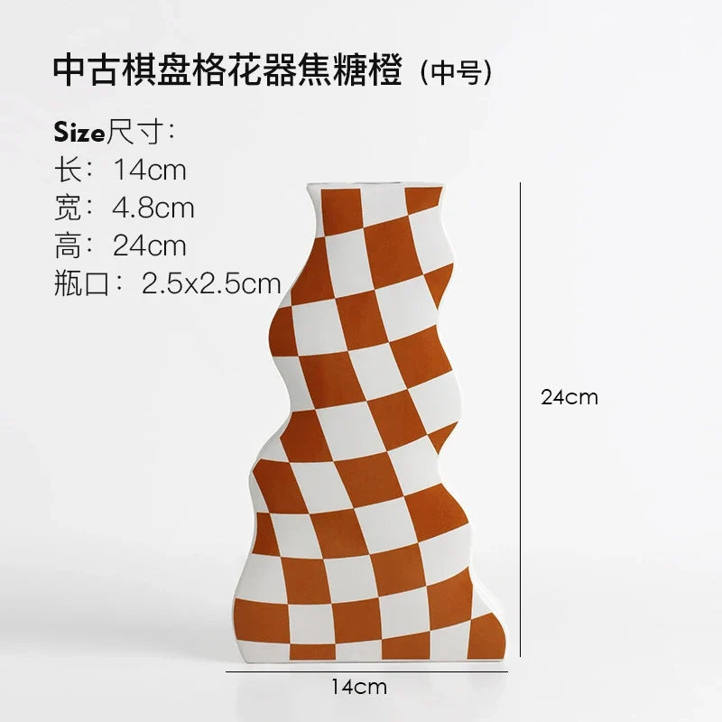 Ceramic vase for dried flowers elegant decoration - 1 Piece-M