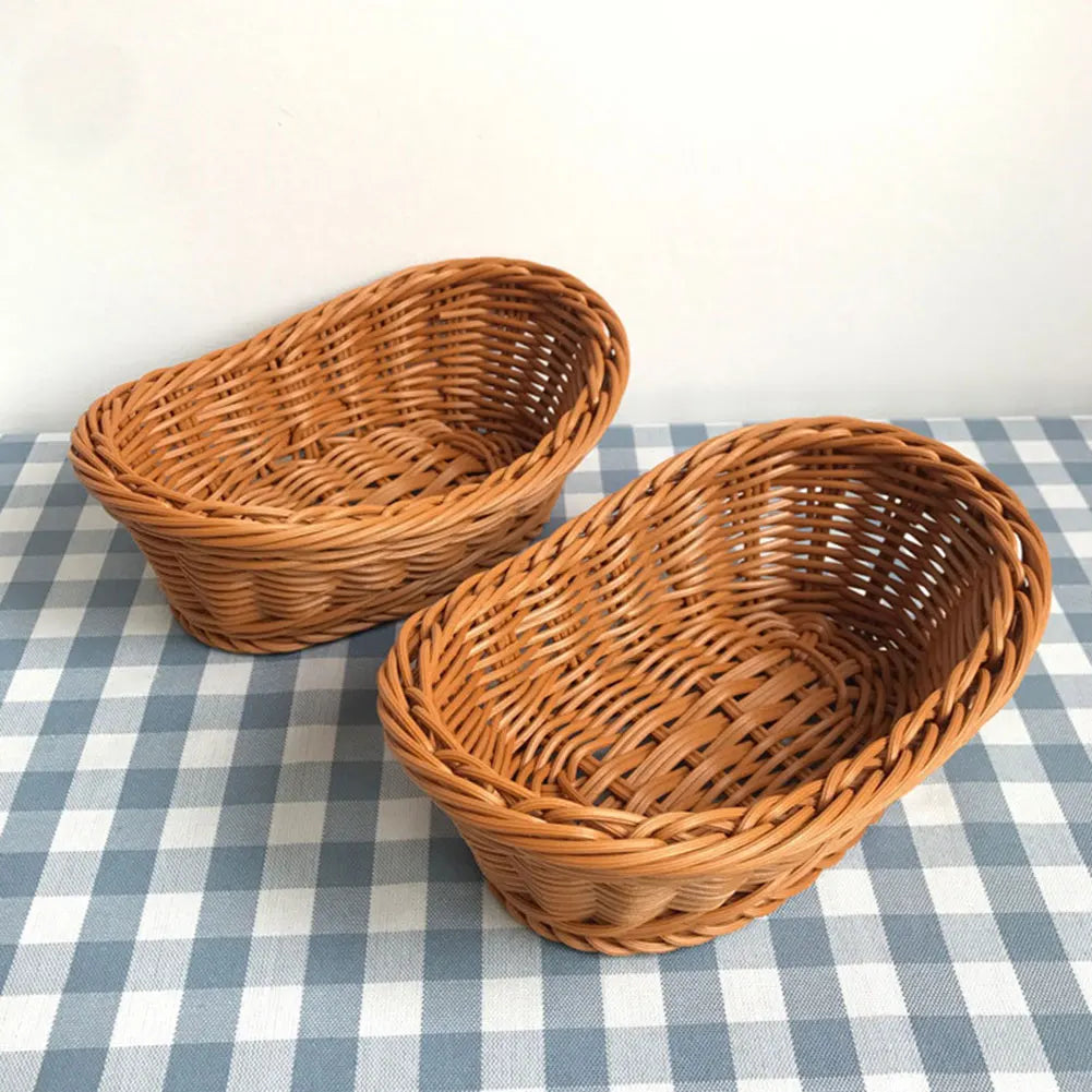 Wicker bread baskets for snacks and fruit - view 6