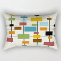 Artistic Reversible Abstract Geometric Lumbar Cushion