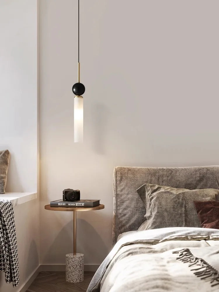 Marble and copper wall sconce for interior decoration - view 3