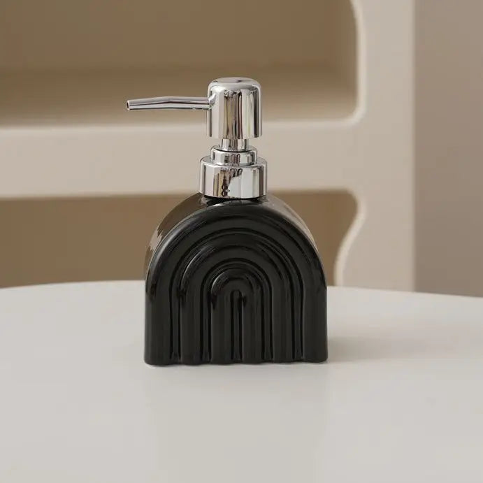 Ceramic soap dispenser for shampoo and portable water - F