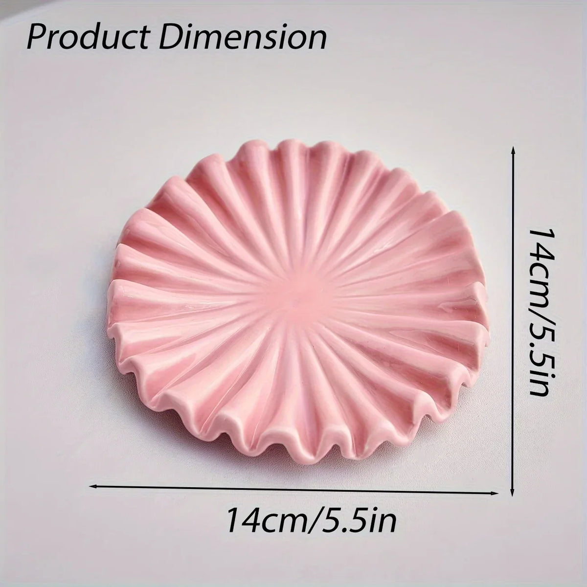 Elegant jewelry tray in modern festive ceramic design - Pink
