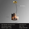 All Copper Living Room wall sconce, Modern Luxury Tv Wall Designer Glass Pendant Lamp Minimalist Nordic Bedroom bedside lamp - Chandelier / 3000K