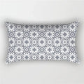 Rectangular throw pillow cover patchwork gray geometric decorative