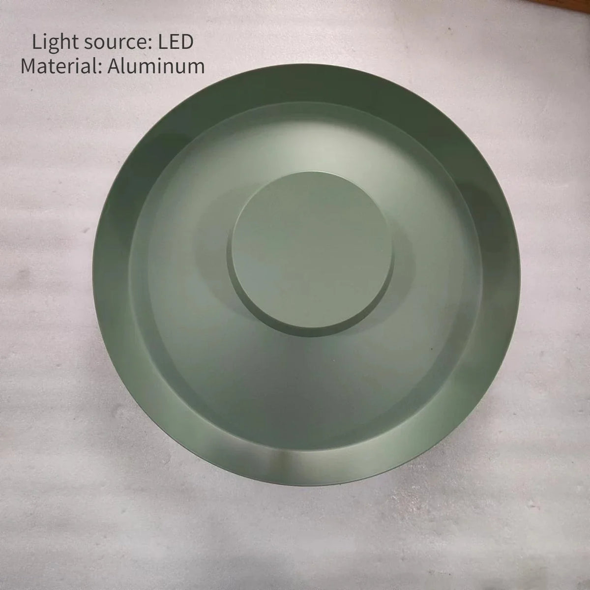 Minimalist led ceiling in aluminium for all spaces - Green / Warm White / D 25 cm - H 8,5 cm